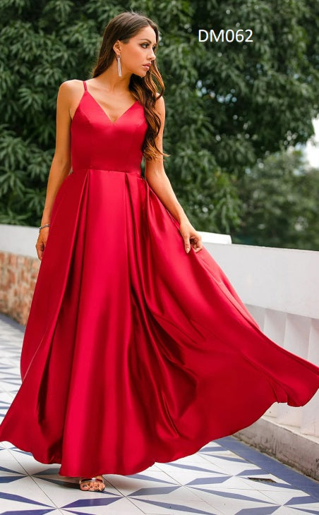 DM62 Bridesmaid dresssatin/ Vestido Dama satin