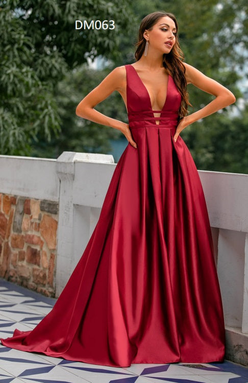 DM63 Bridesmaid dresssatin/ Vestido Dama Satin