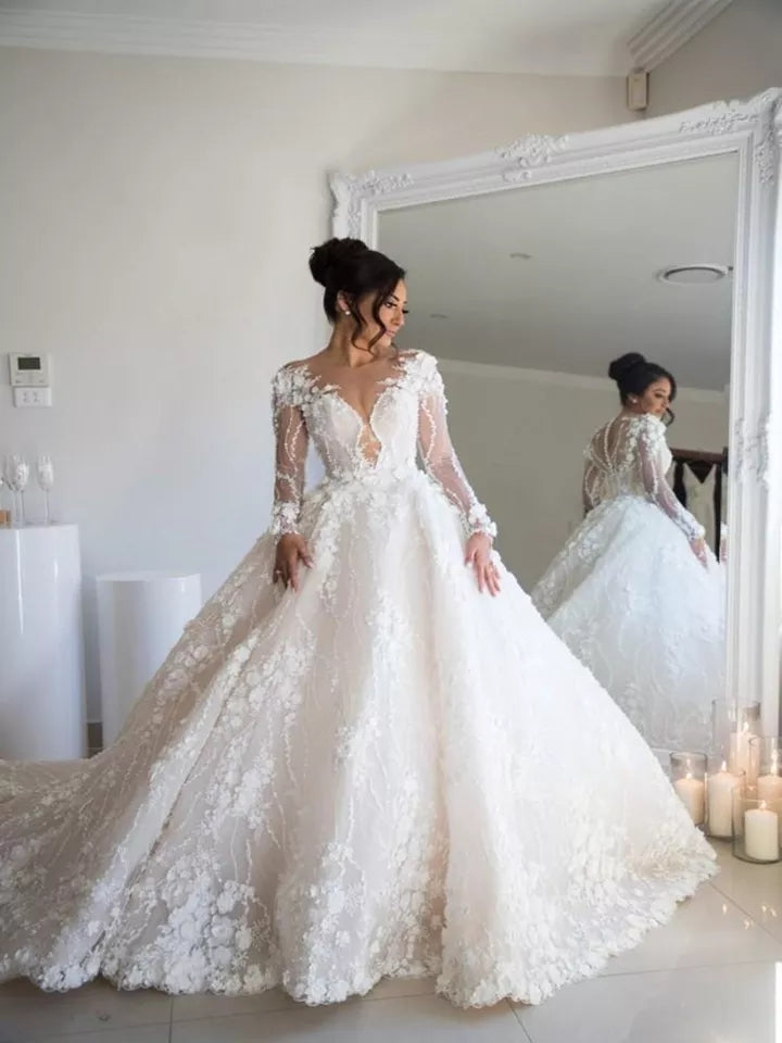 Vestido de novia online lujoso