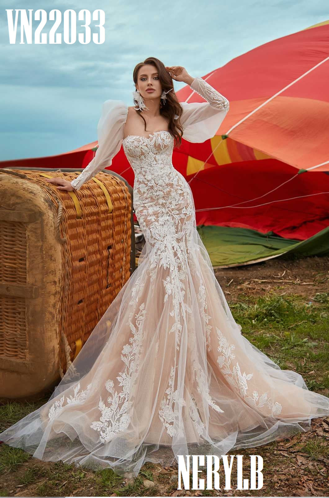 VN22033 lace mermaid wedding dress/ sirena encaje vestido de novia Nery LB VN22033 lace mermaid wedding dress/ sirena encaje vestido de novia Nery LB