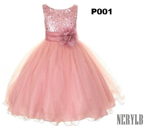 P001- Sequins girl dress / Vestido de Niña con Lentejuelas