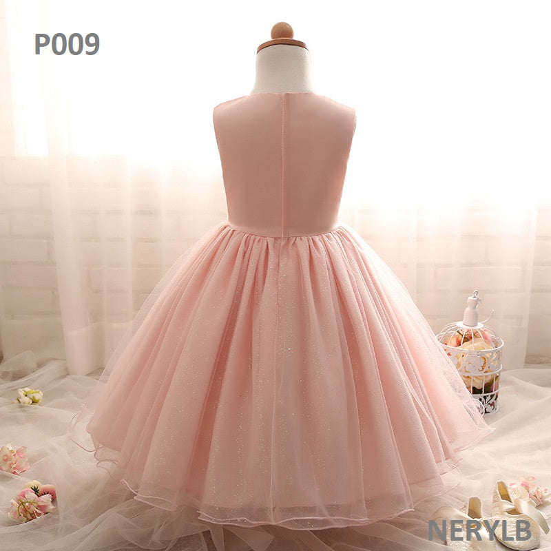 P009 Sparkling Flower Girl Dress / Vestido de Niña con Brillos