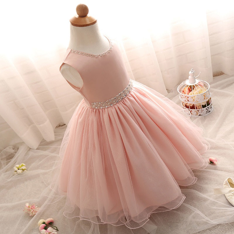 P009 Sparkling Flower Girl Dress / Vestido de Niña con Brillos