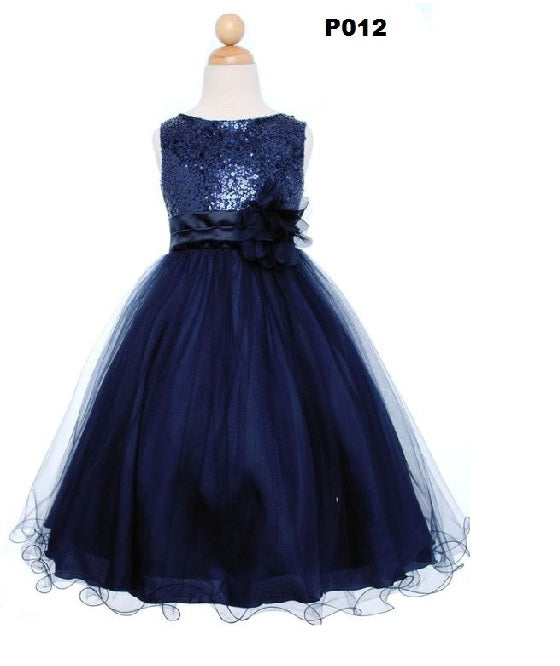 P012 sequins flower girl dress / Vestido con lentejueles de Niña