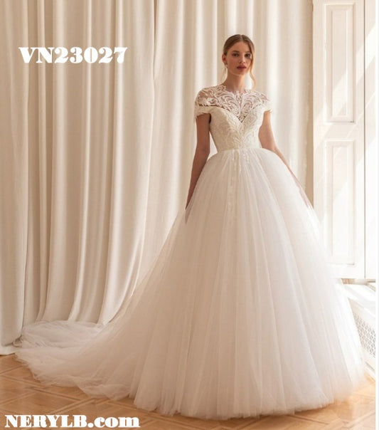VN23027  Fluffy Wedding dress / Vestido de Novia Esponjado