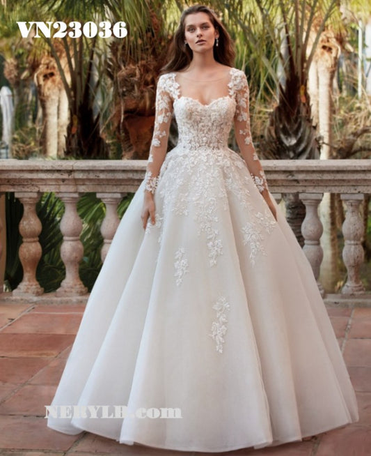 VN23036 Romantic Wedding dress / Vestido de Novia Romantico
