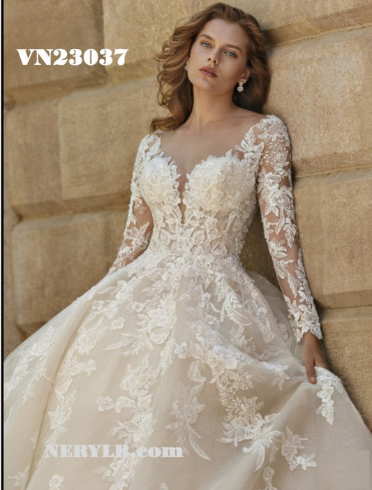 VN23037 Lace Wedding dress / Vestido de Novia de encaje