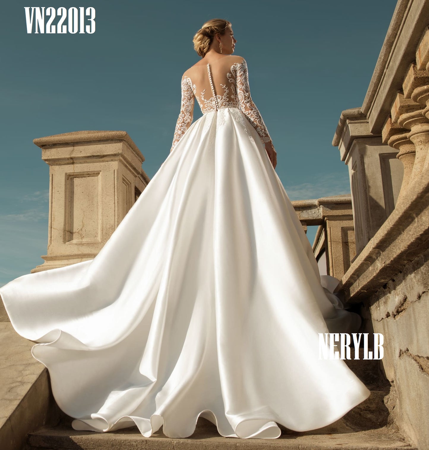 VN22013 Satin wedding dress/ Vestido de Novia de Satin