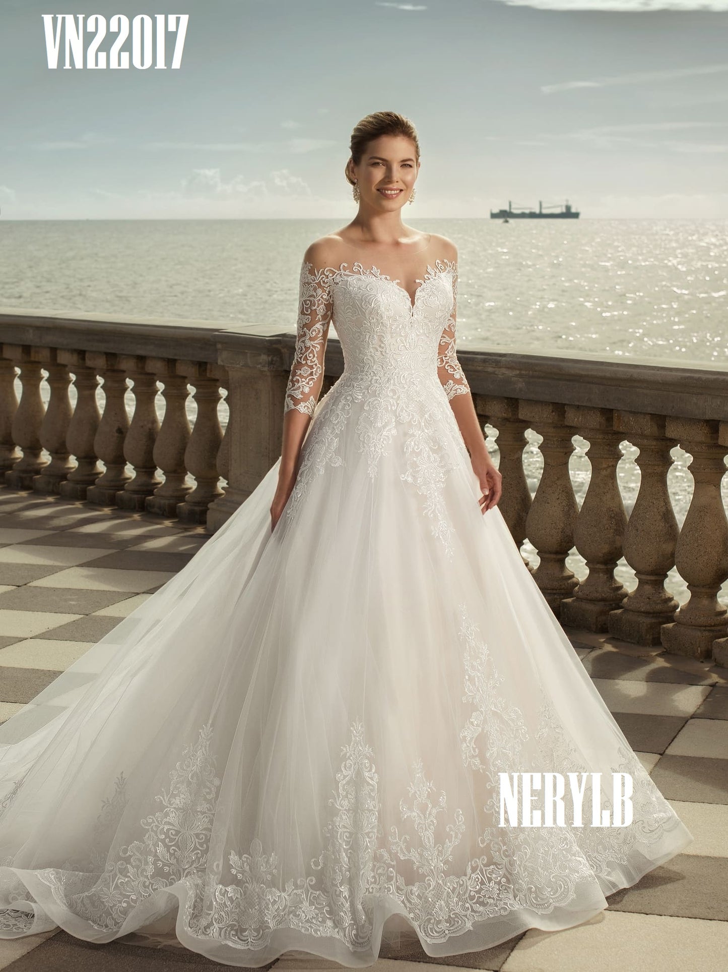 VN22017 Wedding dress A-Line/Vestido de novia linea-A