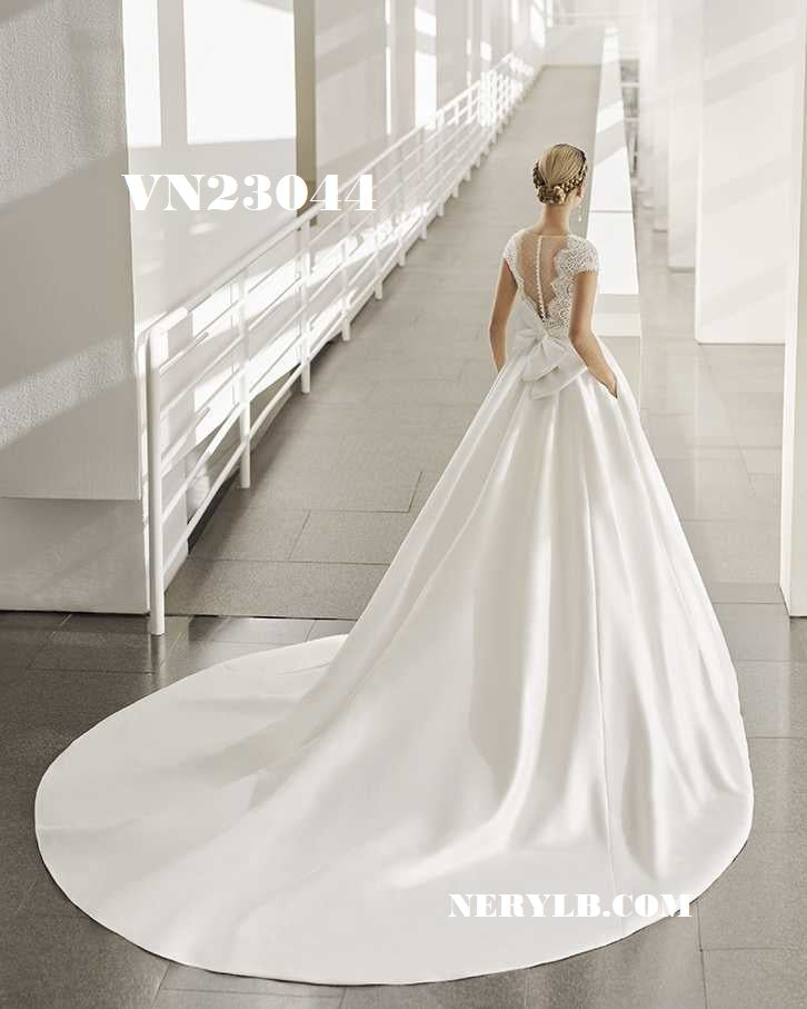 VN23044  satin wedding dress / Vestido de novia falda satin