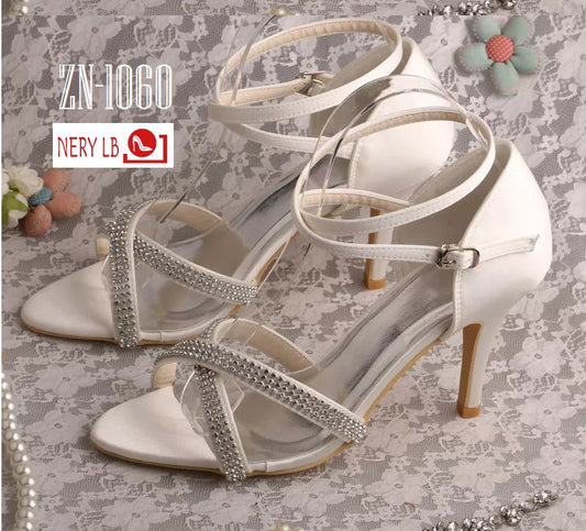 Crystal Decorated Bridal Sandals / Sandalias de Novia Decoradas ZN-1060