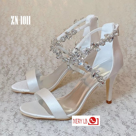 Bridal Sandal Rhinestone Decorated /Zapatillas de Novia Decoradas con Cristales ZN-1011