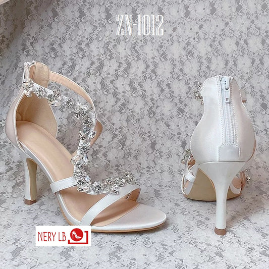 Bridal Sandals Rhinestone Decorated /Zapatillas de Novia Decoradas con Cristales ZN-1012