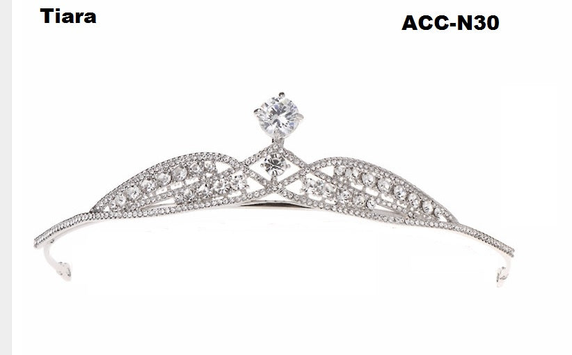 ACC-N30 Tiara rhinestones, coronita con cristales