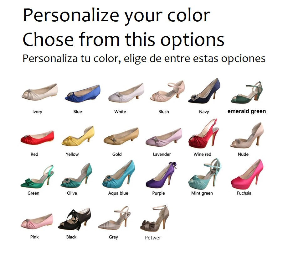 Bridal Pumps with Cristal/Zapatillas de Novia con Cristales ZN-1018