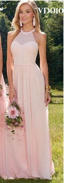 VD010 Bridesmaid dress halter/ Vestido Dama de la Novia halter