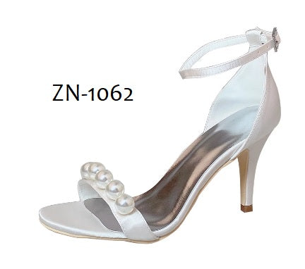 Bridal Satin Sandals with pearls /Sandalias de Satin con Perlas ZN-1062